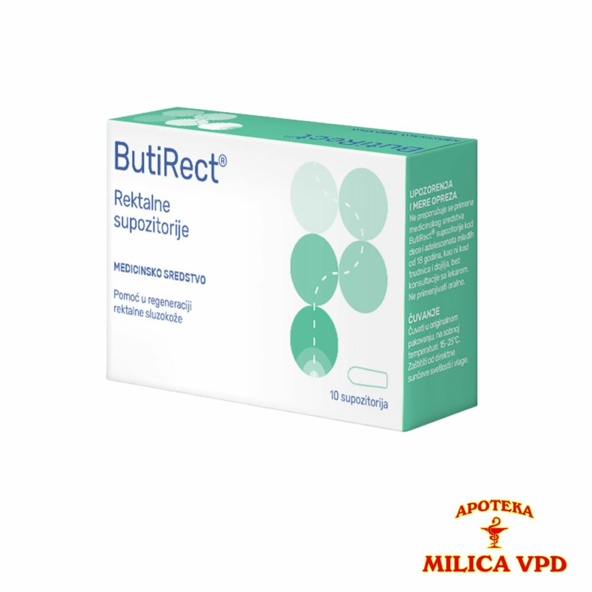 Butirect 10 supozitorija