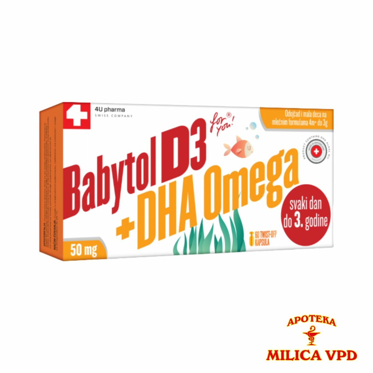 Babytol D3 + DHA Omega 60 kapsula