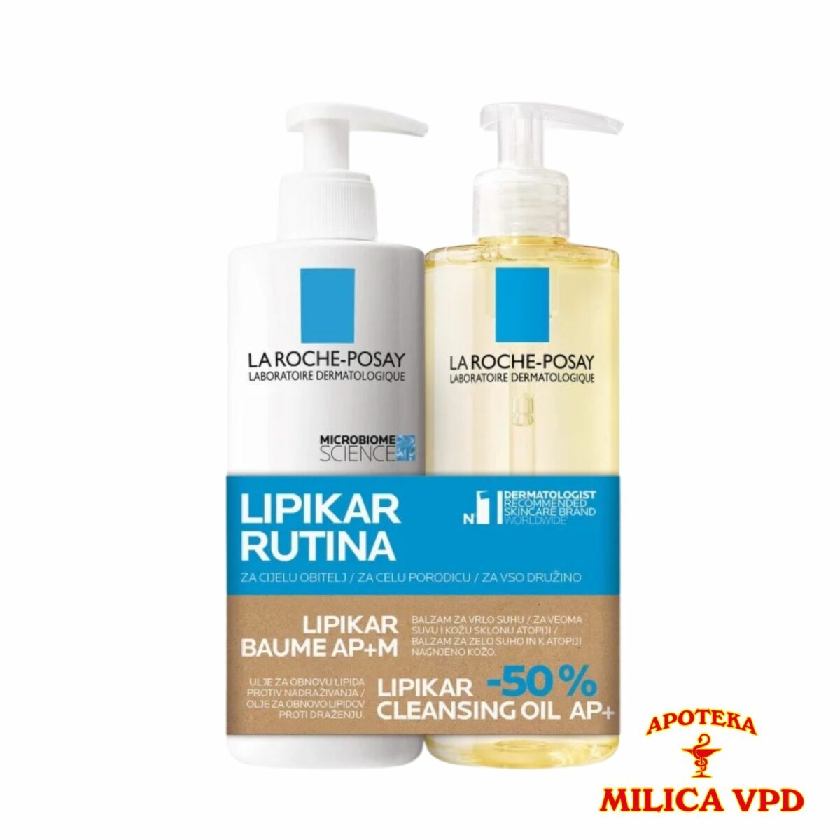 La Roche-Posay LIPIKAR BAUME AP+M 400ml + La Roche-Posay LIPIKAR HUILE LAVANTE AP+ 400ml