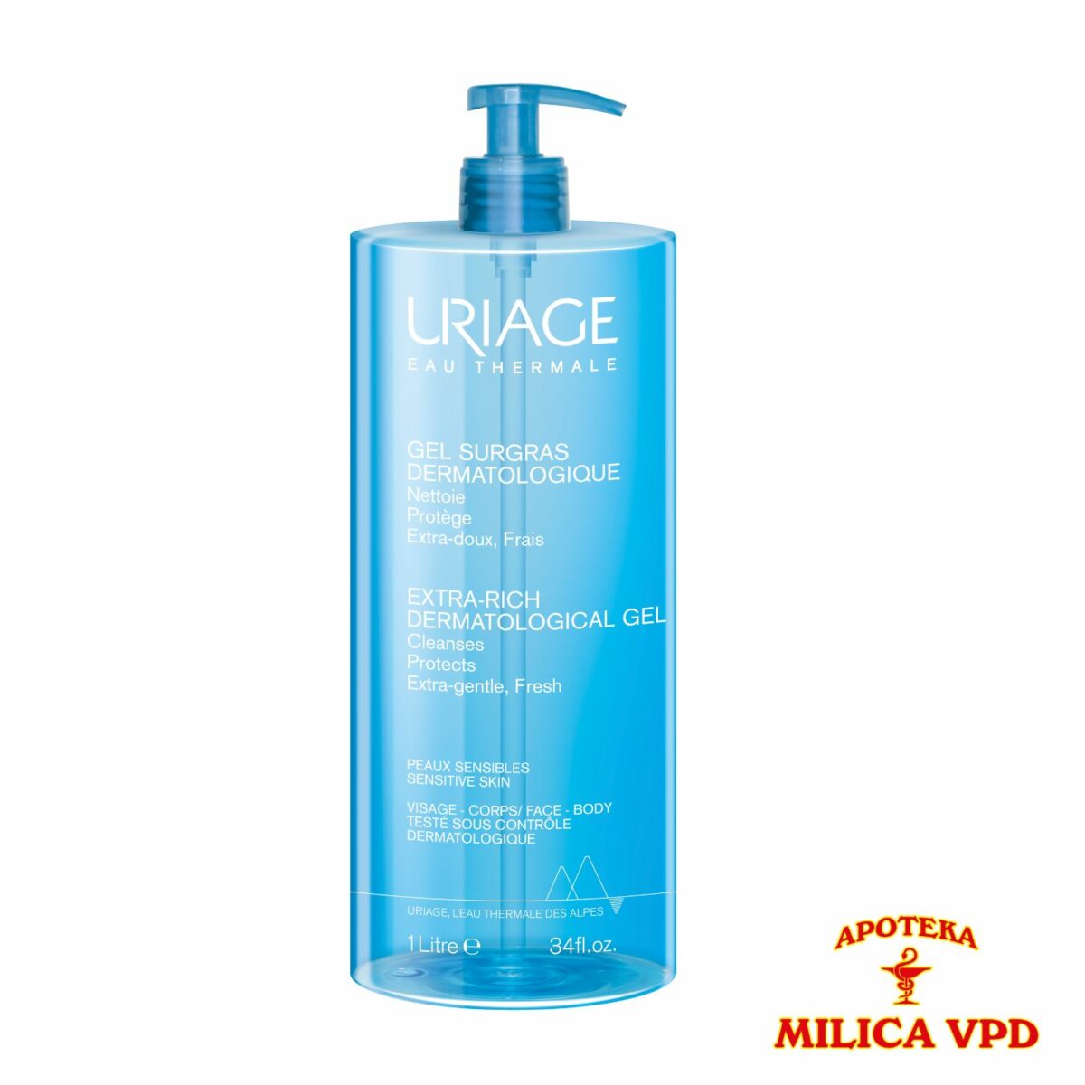 Uriage Ekstra bogati dermatološki gel za tuširanje 1000ml