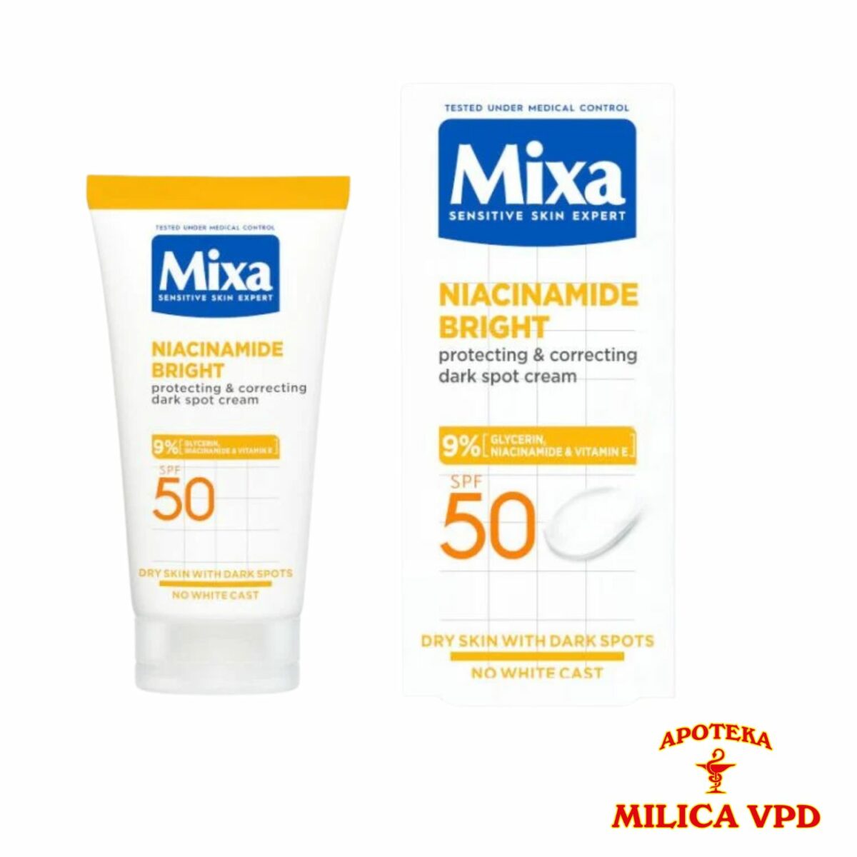 Mixa dnevna krema sa niacinamidom i SPF 50+ 50ml