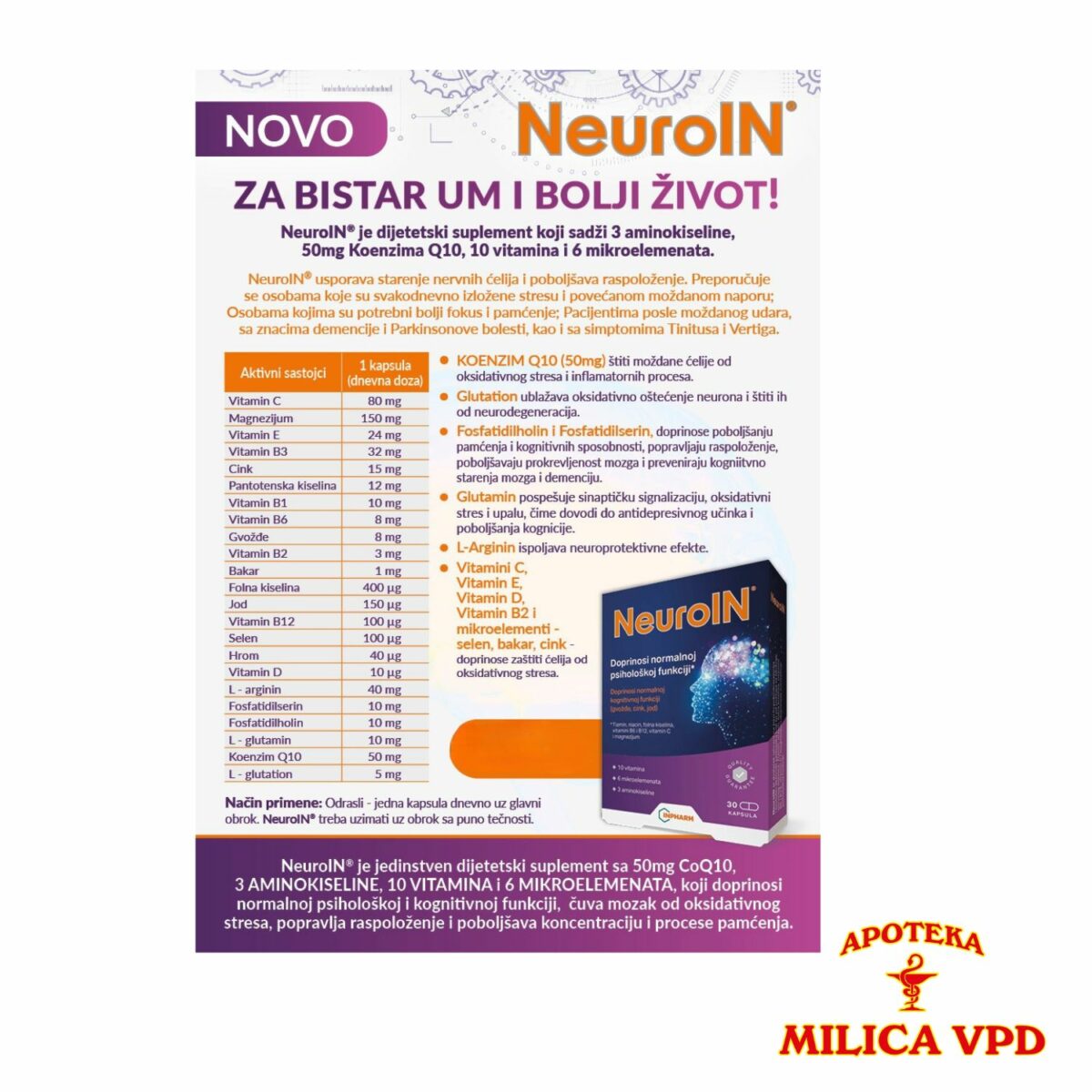 NeuroIN 30 kapusla - Image 2